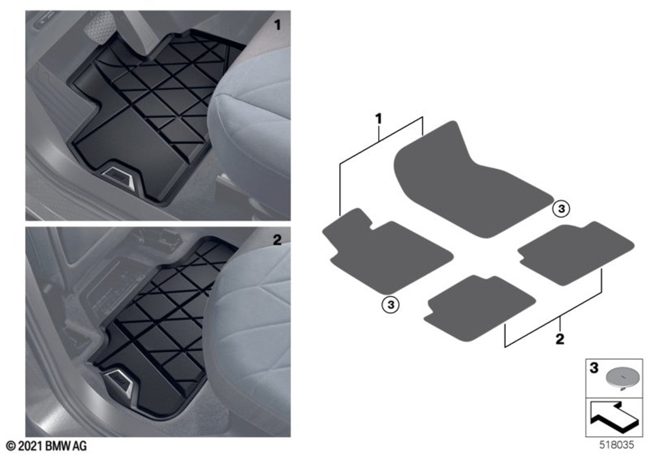 BMW - iX - I20 - SUV - SAV - Rubber Floor Mats (2022-On)