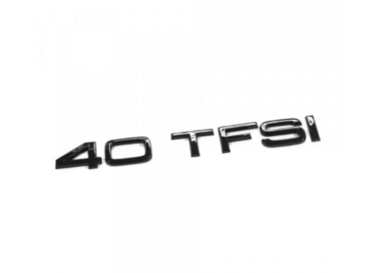 Audi - A1 - A3 - A4 - A5 - A6 - A7 - Q2 - Q3 - Q5 - TT - 40 - TFSI Gloss Black Rear Emblem